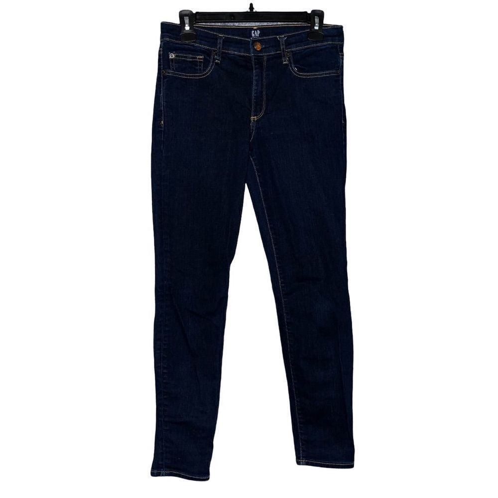 Gap Denim 1969 Skinny Jeans Dark Indigo Wash Womens Size 6 Regular Stretch